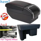 Подлокотник для Toyota Hilux, вертикальный интерьер, USB, светодиодный держатель, пепельница, аксессуары