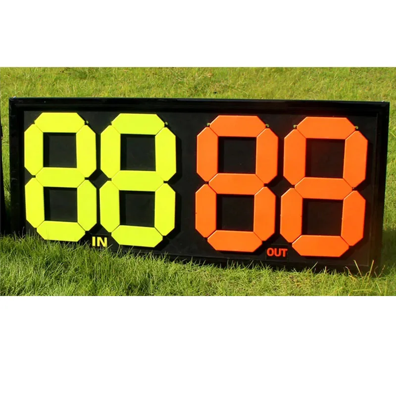 Electronic Display Substitute Board 2 Sides Football Substitution Players Training Plate Sports Kit Coaching Referee Equipment