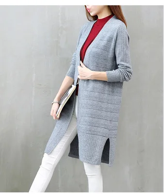 Новый 2019 осенний женский свитер кардиган кашемировый вязаный размера плюс пончо