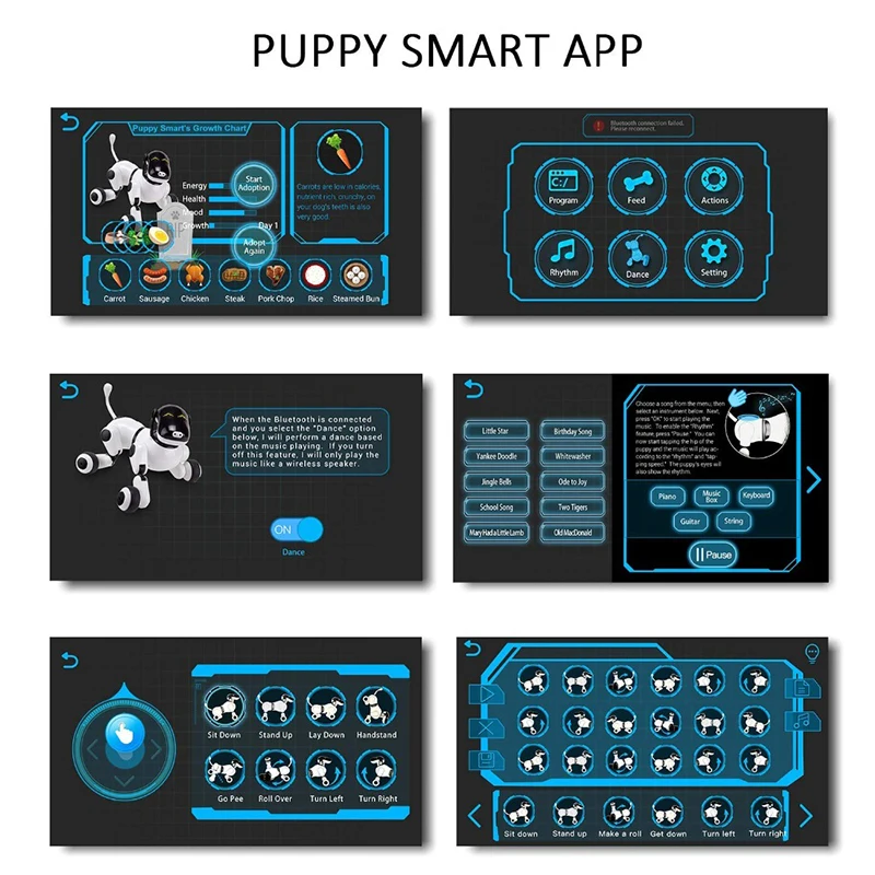 Интеллектуальная собака PuppyGo AI программируемый робот с приложением