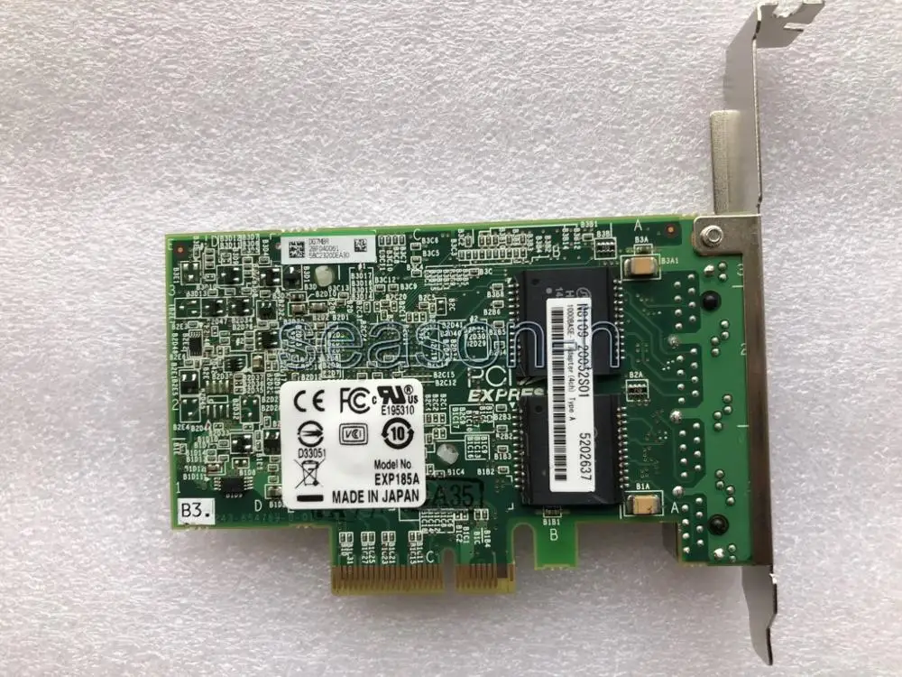 dell  dg7mbr broadcom bcm5719 quad port rj45 1gbe pcie x4 full profile network card free global shipping