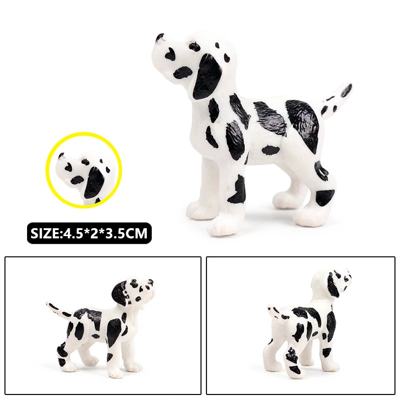 Детская сплошная Имитация животных модель собаки мини большой Дэйн далматина