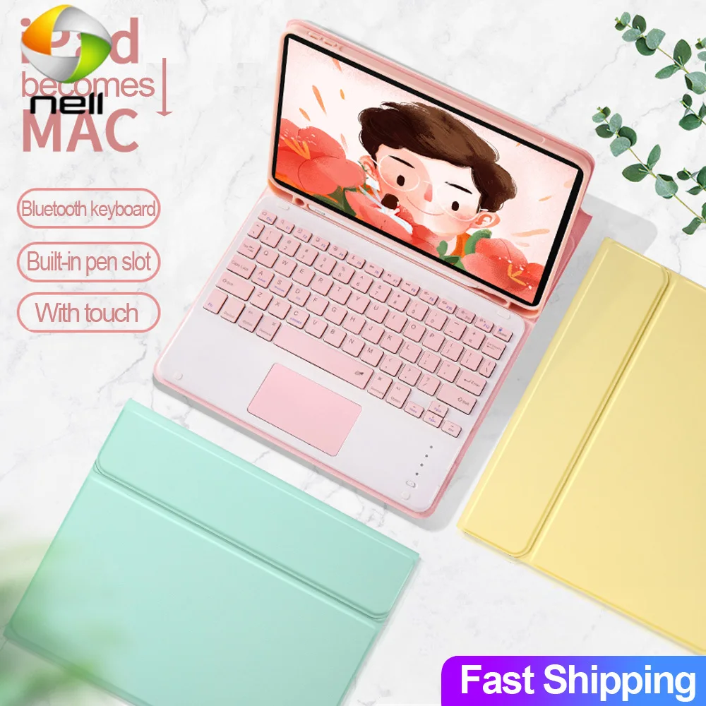 

For iPad Case Keyboard With Touchpad Mouse iPad Pro 9.7 10.5 11 10.9 Air 2 3 4 2018 2019 2020 10.2 8th 7th 5 6 Generation Cover
