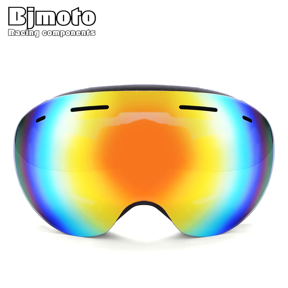 

BJMOTO Double Lens Ski Goggles Skiing Glasses Big Ski Mask Outdoor Sport Snowball Men Women 3 Layer Foam Eyewear UV Protection