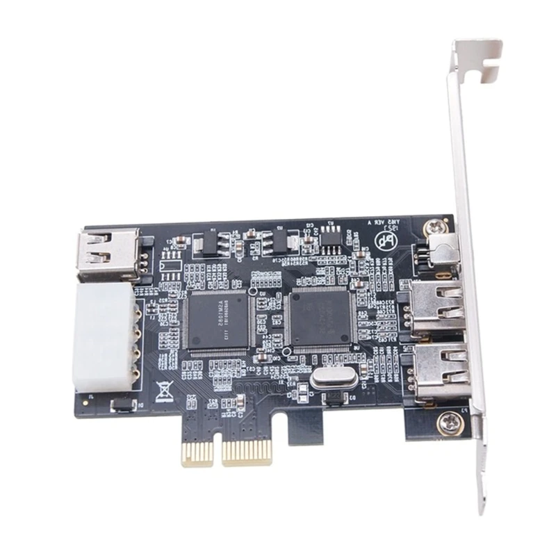 

Контроллер с 4 портами 1394 Firewire Card 1394A, плата расширения PCI-E 1X к IEEE 1394 DV, видеоадаптер 1x 4Pin 3x 6Pin