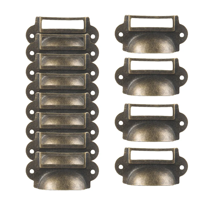 12 шт. антикварные именные карточные рамы для ручек Набор ящиков шкафа железные