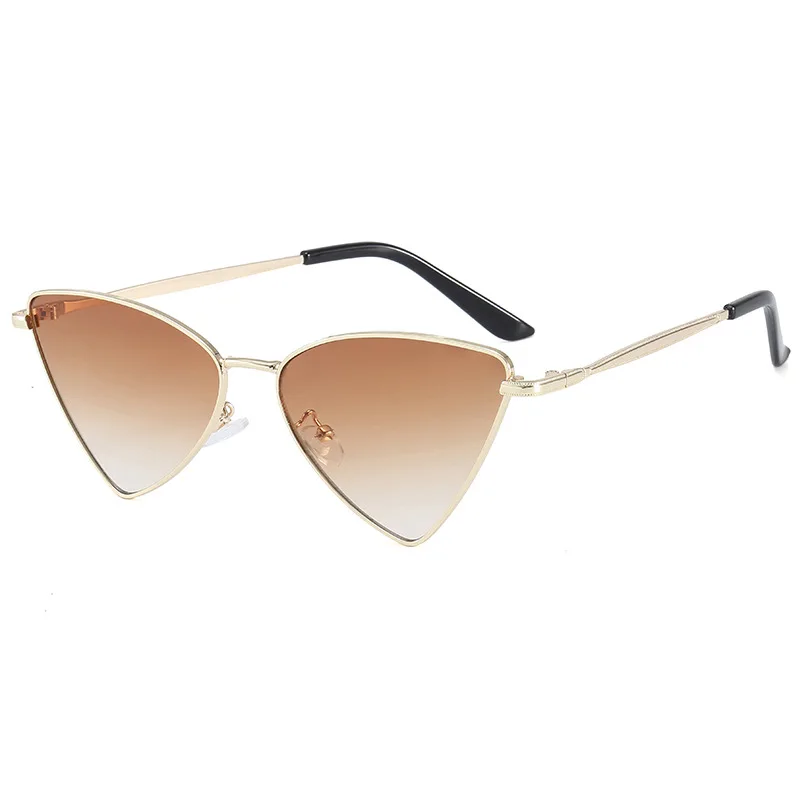 Винтажные стильные женские и мужские солнцезащитные очки в металлической оправе