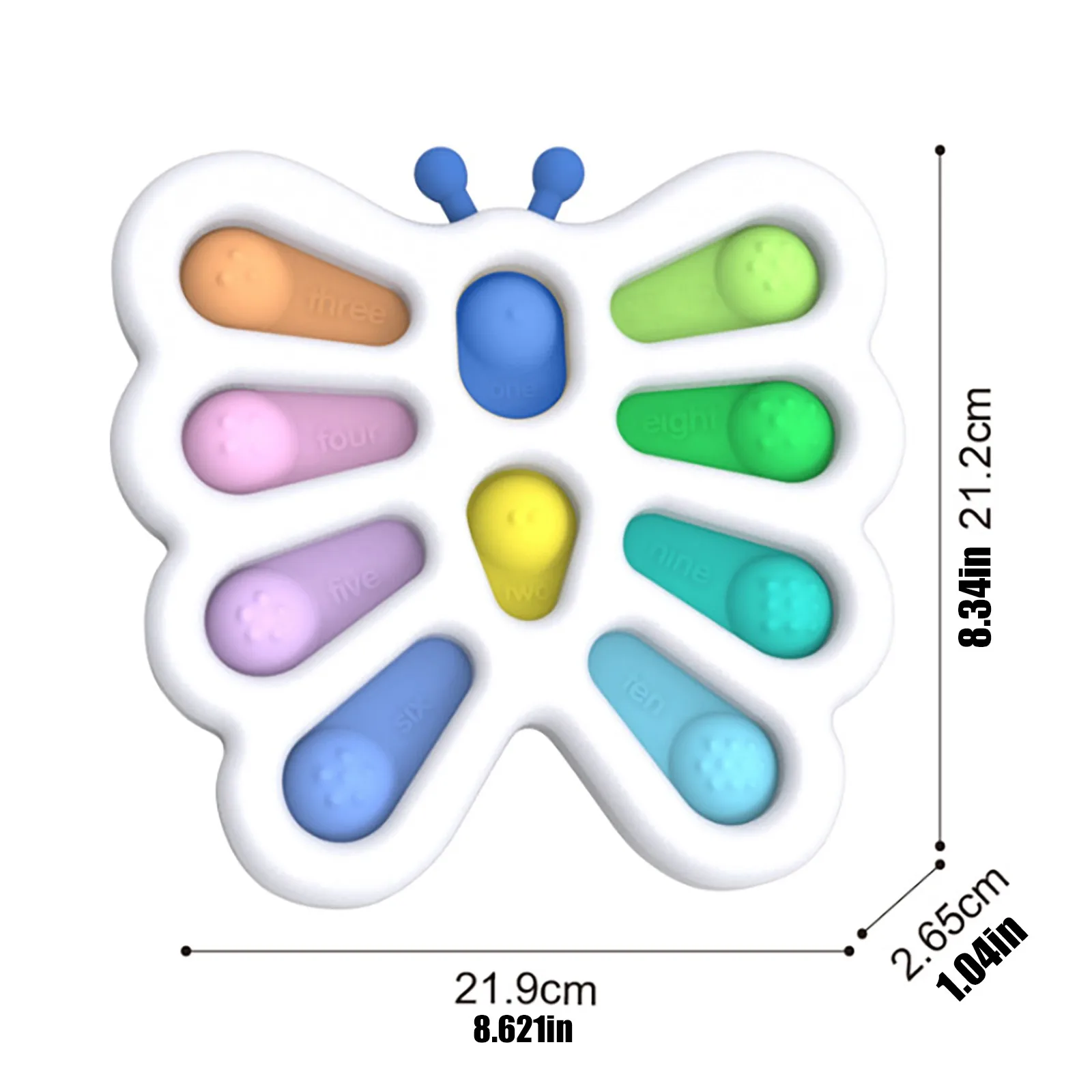 

Bubble sensoriale Toy antistress giocattolo in Silicone a forma di farfalla infantile educazione precoce giocattoli di sviluppo