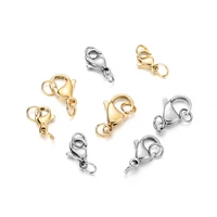 30pcslot stainless steel gold lobster clasp with jump rings for bracelet necklace chains diy jewelry making findings supplies