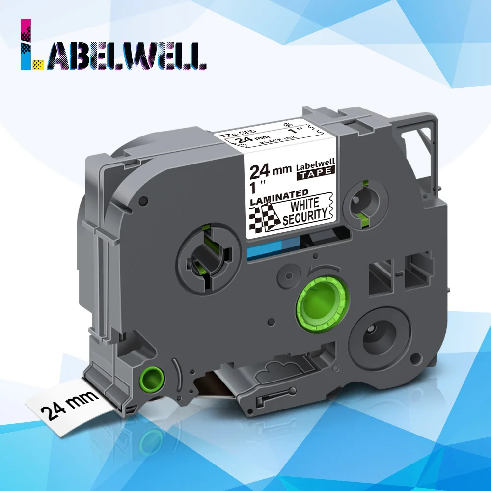 Labelwell 24 мм * 8 м защитные ленты черный на белом совместимы с SE5 для этикеток