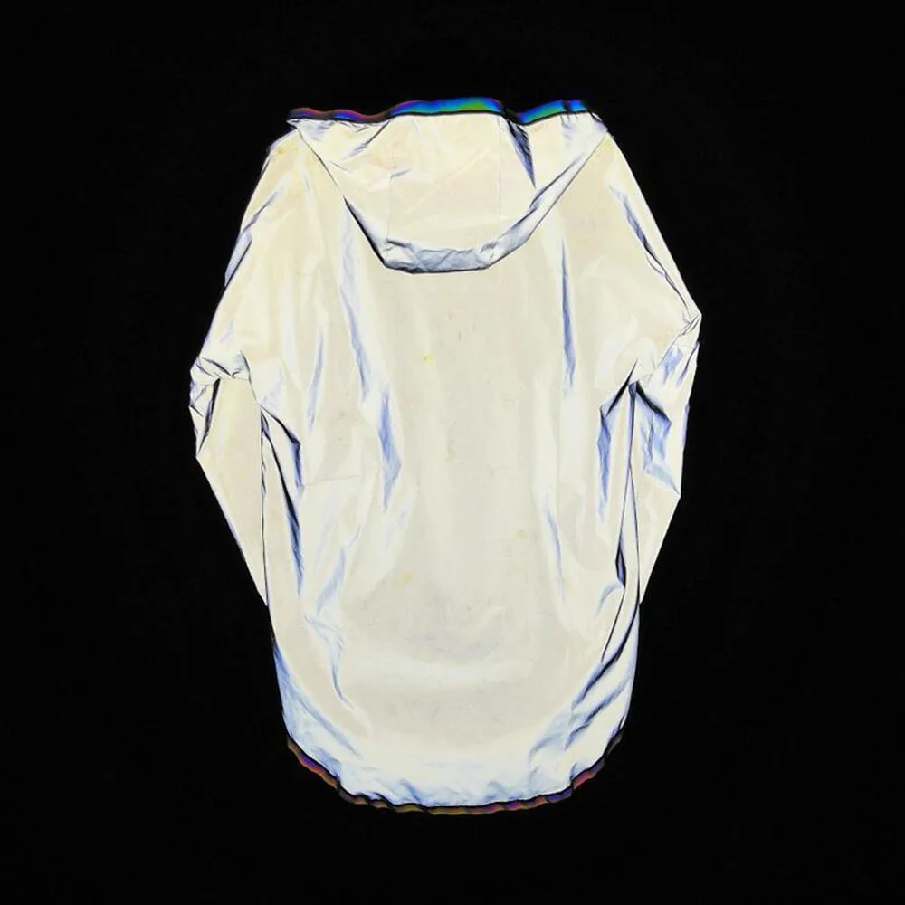 Мужские светоотражающие куртки цветные Длинные Повседневная ветровка Мужская