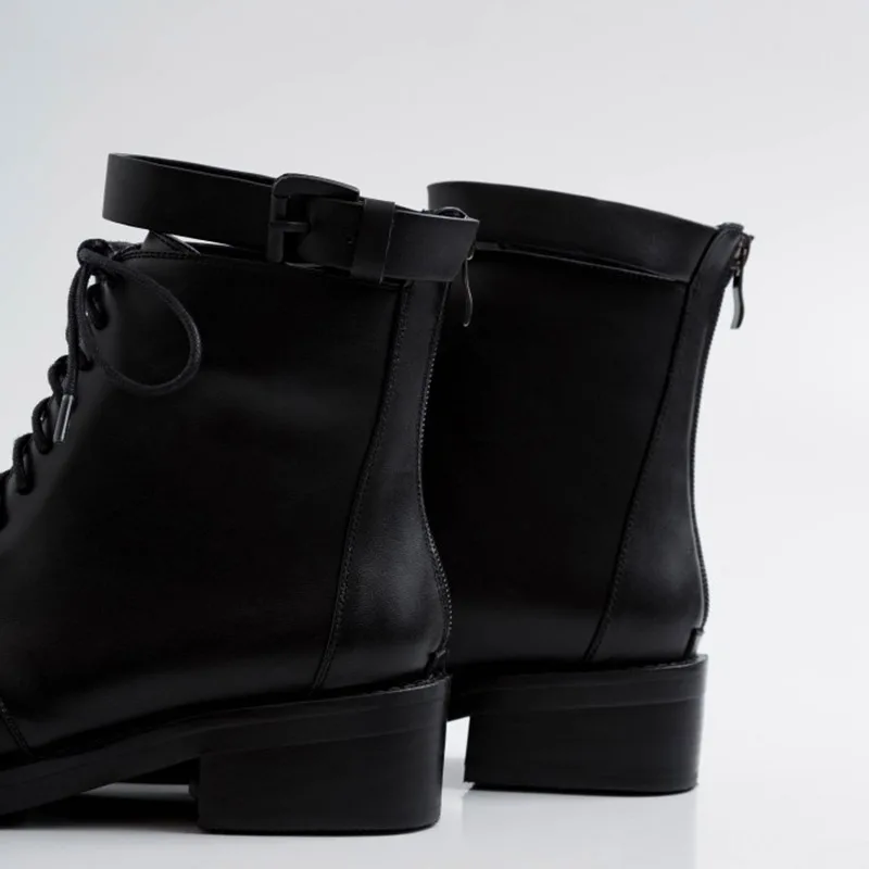 

Zorssar Winter Women Knight Boots Leather Boot Cow Suede Shoes Women Shoes Belt Buckle Cross-strap Back Short Knight Boots