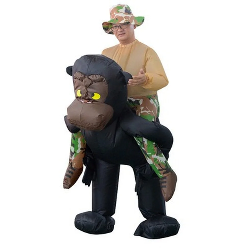 

Creative Chimpanzee Back Mount Costume Halloween Party Performance Props Inflatable Clothes