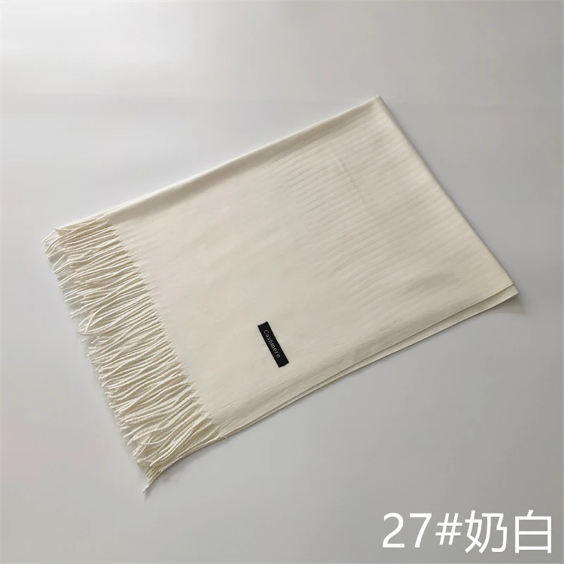 

Women Solid Color Cashmere-Like Scarves With Tassel Lady Winter Autumn Long Scarf Thinker Warm Female Shawl Hot Sale Men Cape