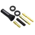 Антенна для крыши для стайлинга автомобиля, 3,5 см, усовершенствованный сигнал, винт из углеродного волокна, металлическая короткая мачтовая антенна