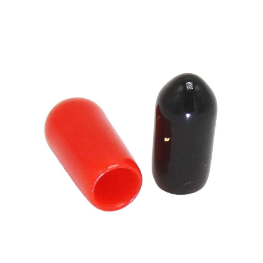 Черный защитный чехол 5 мм, резиновые чехлы, пылезащитный колпачок для соединителя или металлических трубок, 100 шт./лот