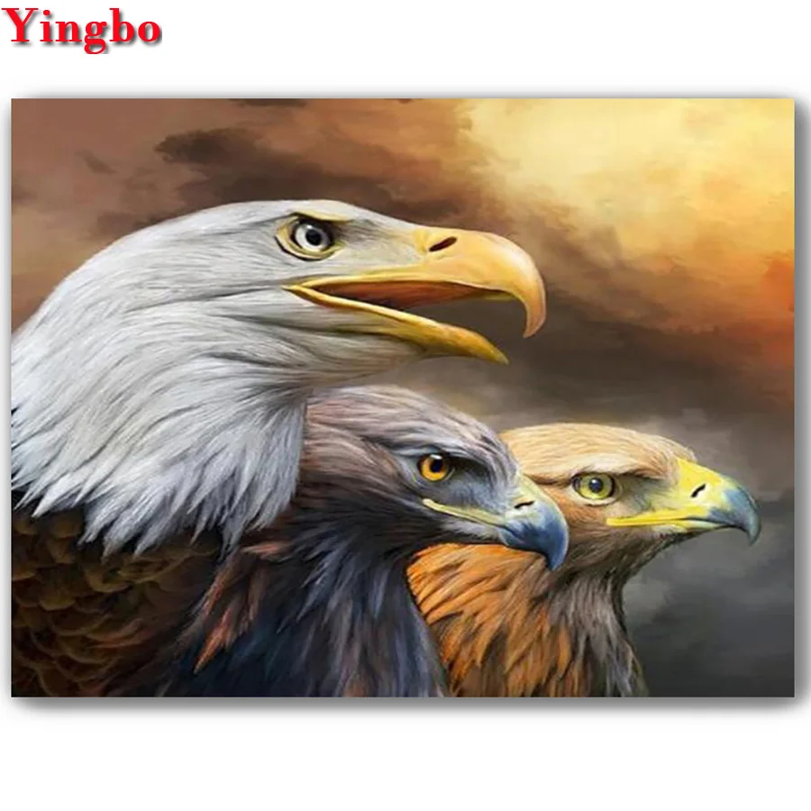 Новая Алмазная вышивка с животным белоголовым орлом полная квадратная круглая