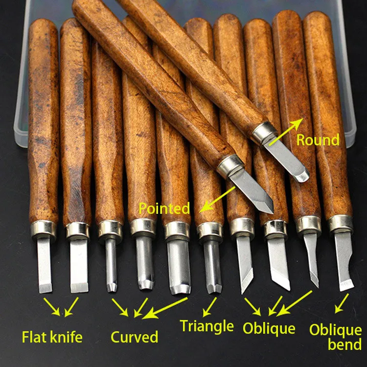 Ручной работы плотничьи инструменты для с деревом набор резных ножей долото