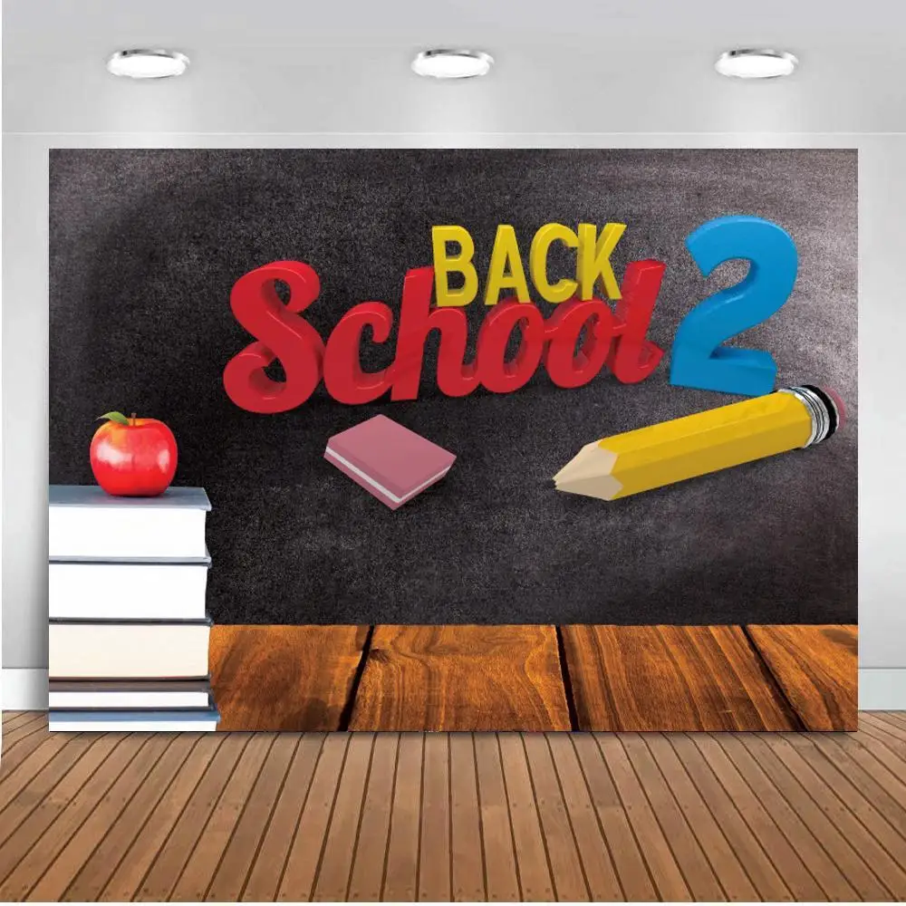 

Back To School Blackboard Photography Background Children Booknote Pencil Decoration Classmate Party Vinyl Backdrops Poster