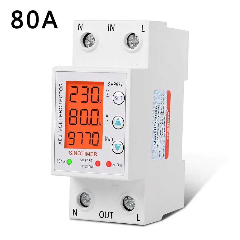 

Цифровой ЖК-реле SINOTIMER SVP-977L 230 В с защитой от перенапряжения