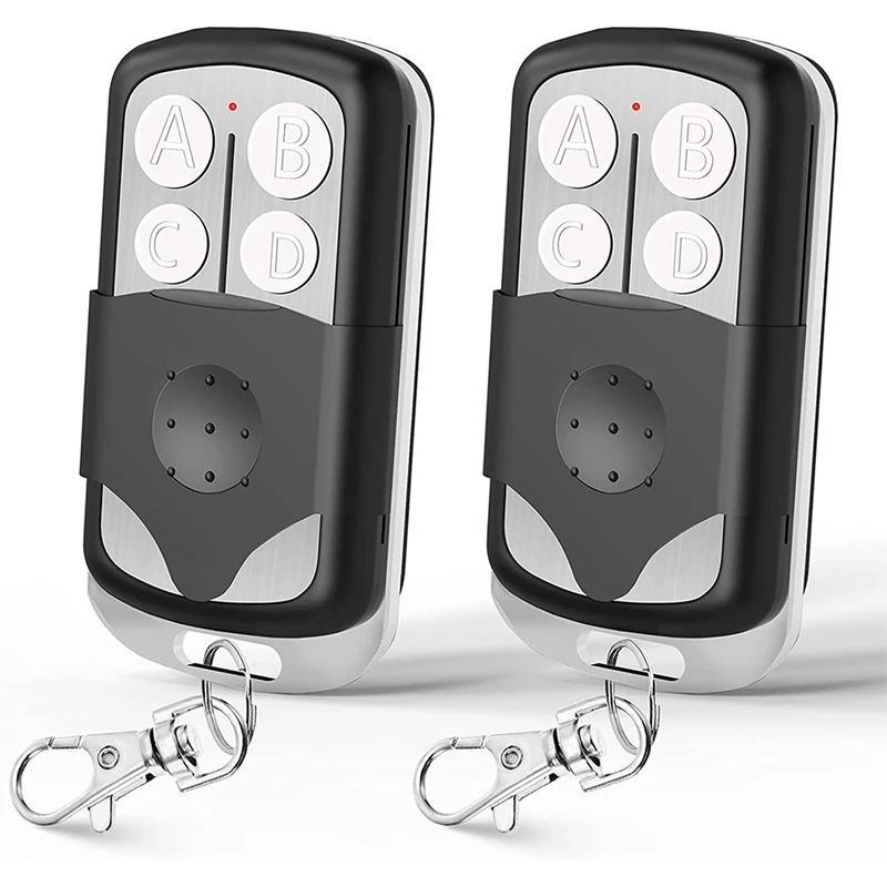 

2PCS Garage Door Opener Remote Universal,4-Button Remote with Keychain for Garage Door Opener with 5 Colors Learn Button