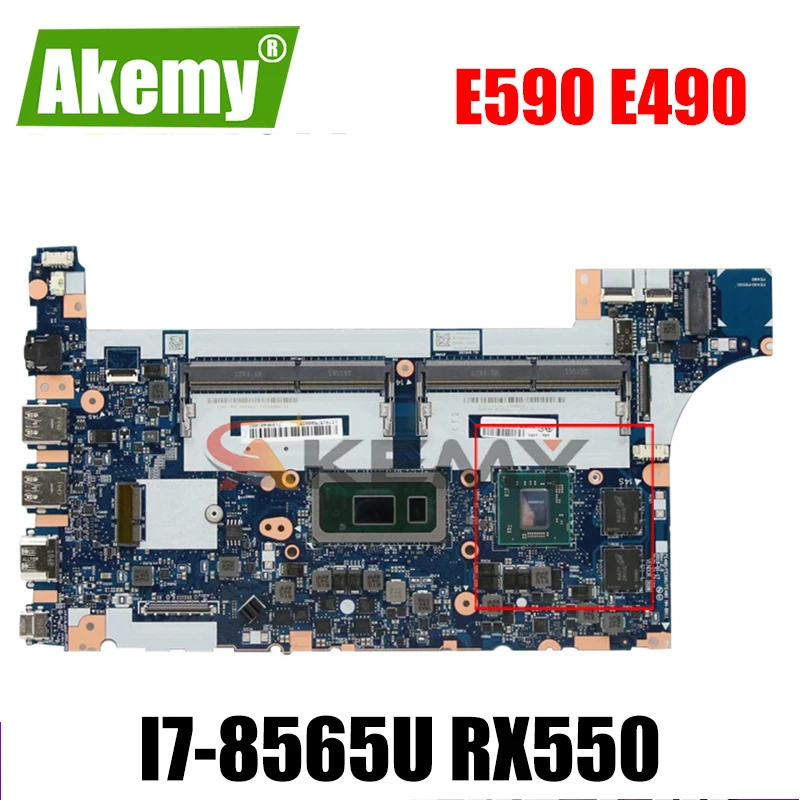 

Akemy FFor Lenovo Thinkpad E590 E490 ноутбук материнская плата NM-B911 процессор i7-8565U GPU RX550 тестирование FRU 02DL815 5B20V81854