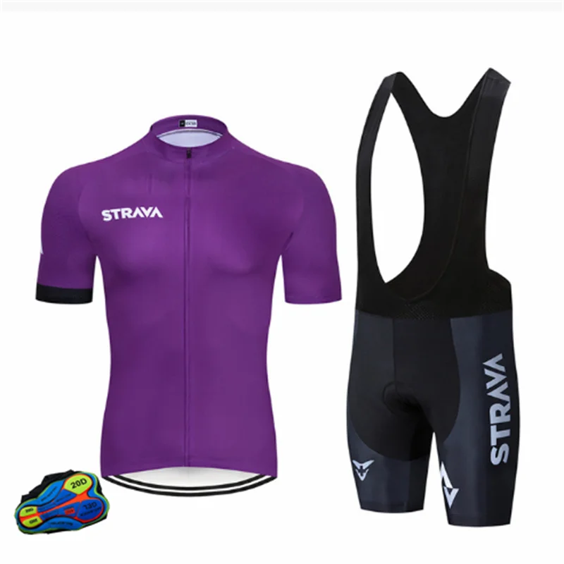 

STRAVA 2021 Men' New Pro Bicycle Team Short Sleeve Maillot Ciclismo Men's Cycling Jersey Summer Breathable Cycling Clothing Sets