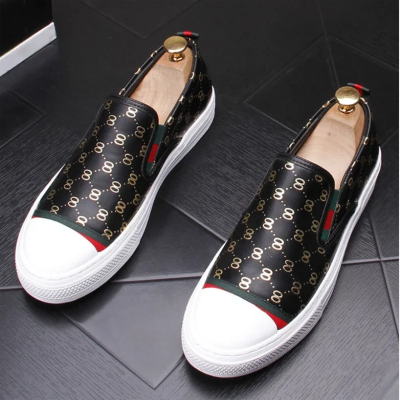 

European Men Shoes, Summer Breathable Loafers, British One-legged Lazy White Shoes, Trendy All-match Casual Shoes XM169