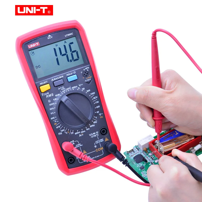 Цифровой мультиметр UNI-T UT890C/UT890D + True RMS ручной диапазон емкость частоты