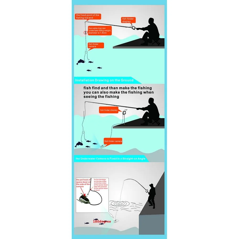 Цена Подводный рыболокатор высокой четкости 720p, набор рыболовной камеры на 180 °, камера для рыбалки с дисплеем 4,3 дюйма, рыболовные снасти, аксесс...