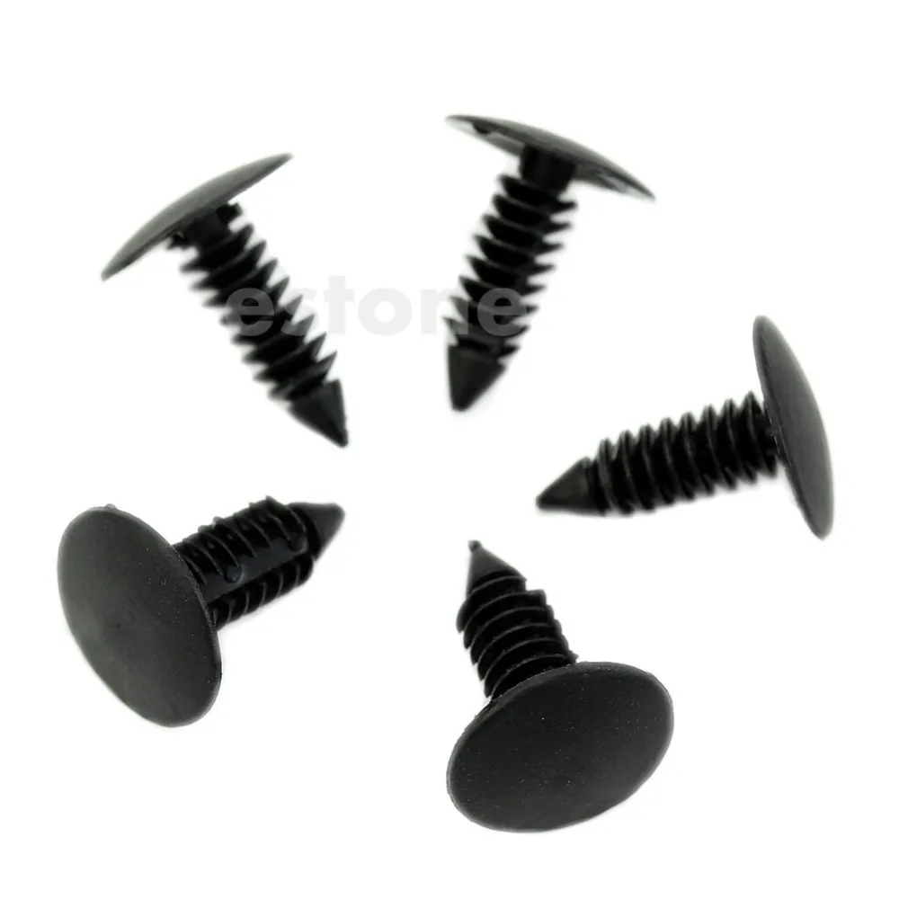 10 шт. 7 5 мм крепеж для двери с отверстием нажимные зажимы автомобиля черные