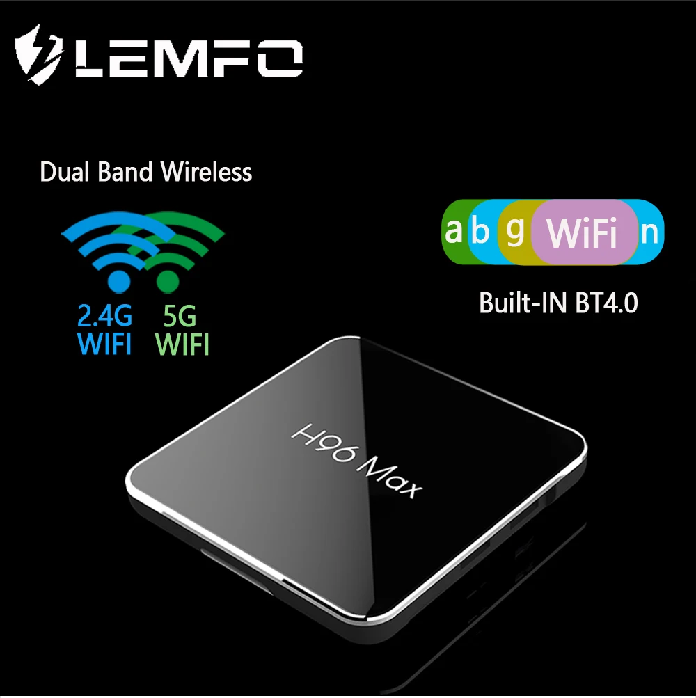 LEMFO 9 0 Android tv Box H96 MAX X2 4K 3D 4 Гб ram 64 ГБ 32 H.265 2 4/5G WiFi HDMI Netflix YouTube Google плеер