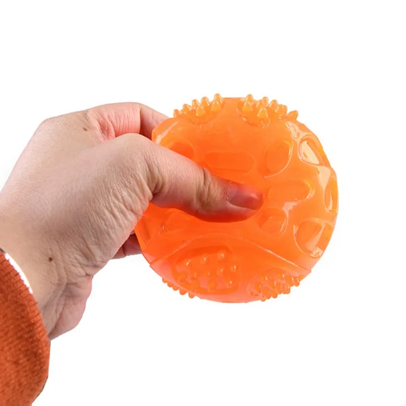 

Durable Pet Squeak Chew Sound Toys Bouncy RPR Rubber Teeth Clean Balls For Small Medium Large Dogs Indestructible Exercise Train