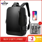 Мужской рюкзак с отделением для ноутбука 15,6 дюйма, водонепроницаемый кожаный рюкзак с usb-зарядкой, с защитой от кражи