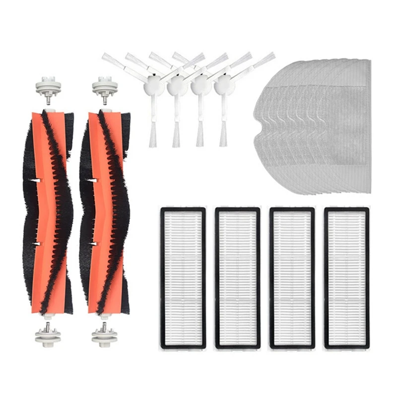 

18PCS Set for Dreame Bot L10 Pro Robotic Vacuum Cleaner Parts Kits Main Side Brush Filters Mop Rag