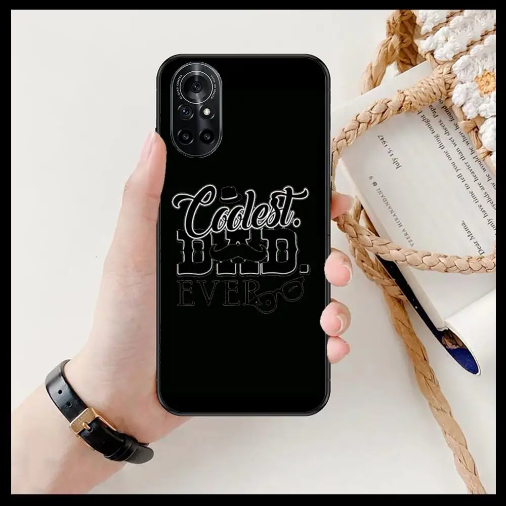 

Best Dad Ever Cool Man Clear Phone Case For Huawei Honor 20 10 9 8A 7 5T X Pro Lite 5G Black Etui Coque Hoesjes Comic Fash des