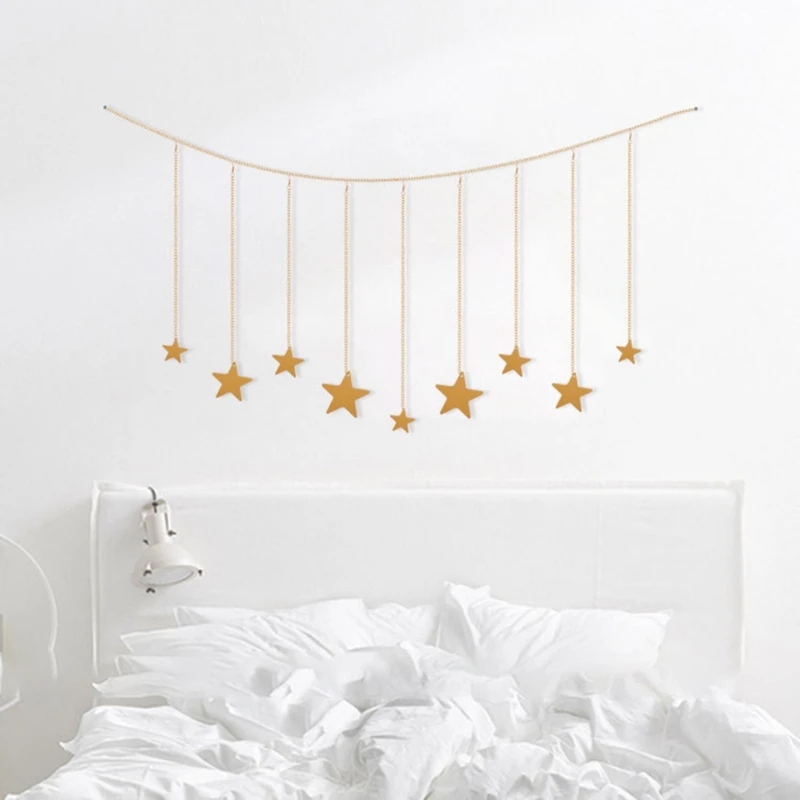 

Photo Wall Decoration Stars Hanging Decoration With Chain Unique Stars Hanging Decoration With 25 Clips For Bedroom #