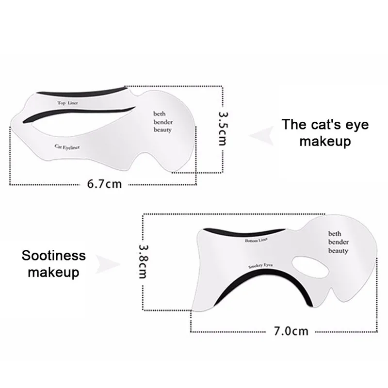 10pcs Eyebrows Template Card Cat Eye Eyeliner Stencils Stencil Models Shaping Tools Shadow Makeup Tool | Красота и здоровье