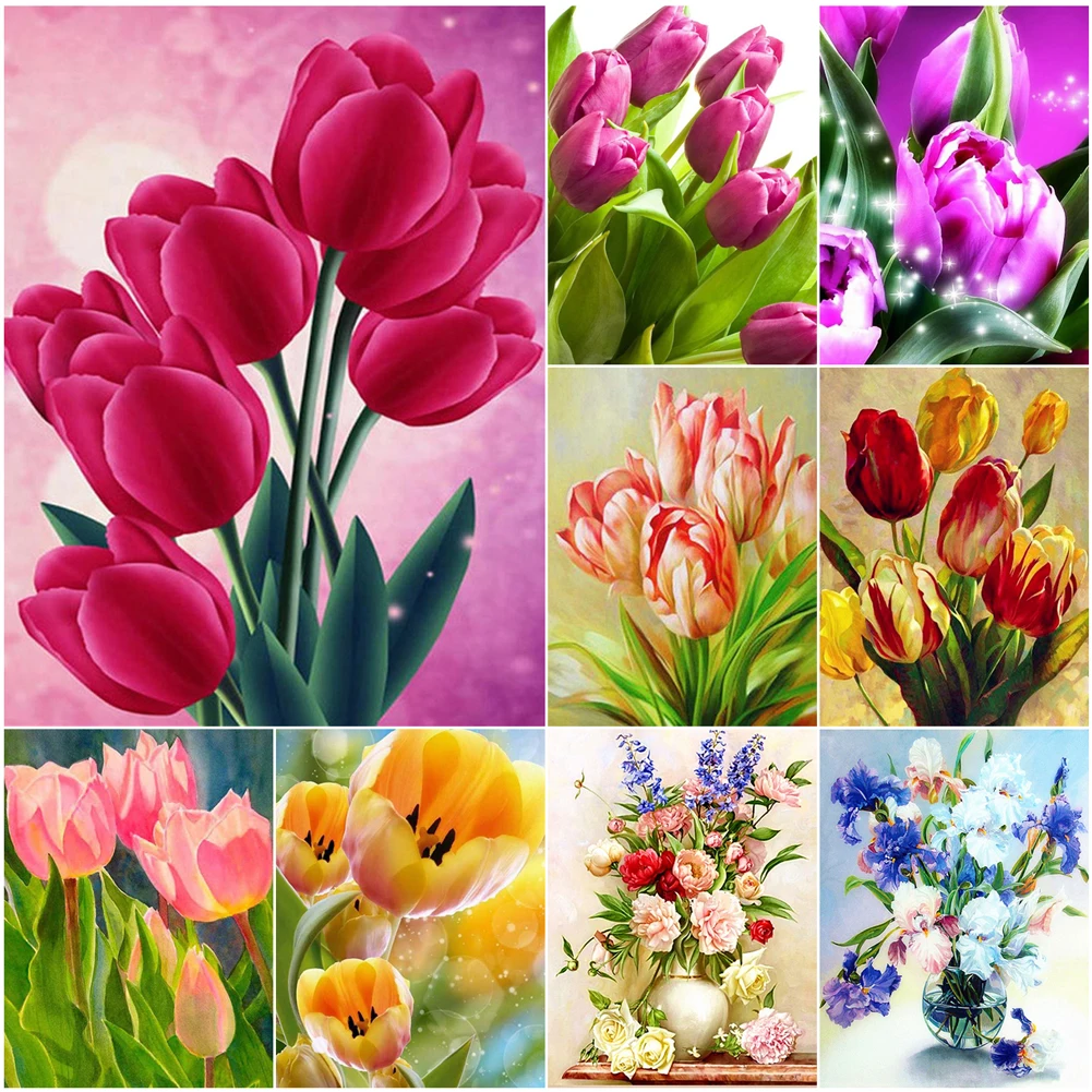 

5D Diy Diamond Painting Flower Full Diamond Handmade Embroidery Mosaic Rhinestone Art Picture Cross Stitch Kits Home Decor Gift