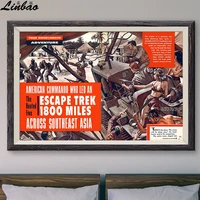 v357 1963 blonde commando escape canoe vintage classic movie print silk poster home deco wall art gift