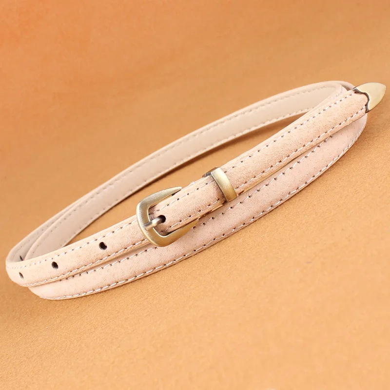 Ремень из натуральной кожи с металлической пряжкой для женщин элегантный