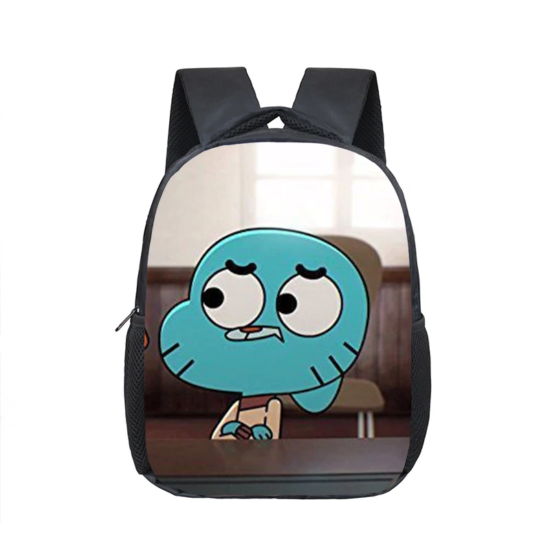 008 12 дюймов удивительный мир Gumball сумки для детского сада, школы книжные сумки Дети Малыш Детская сумка-рюкзак подарок - Цвет: 008
