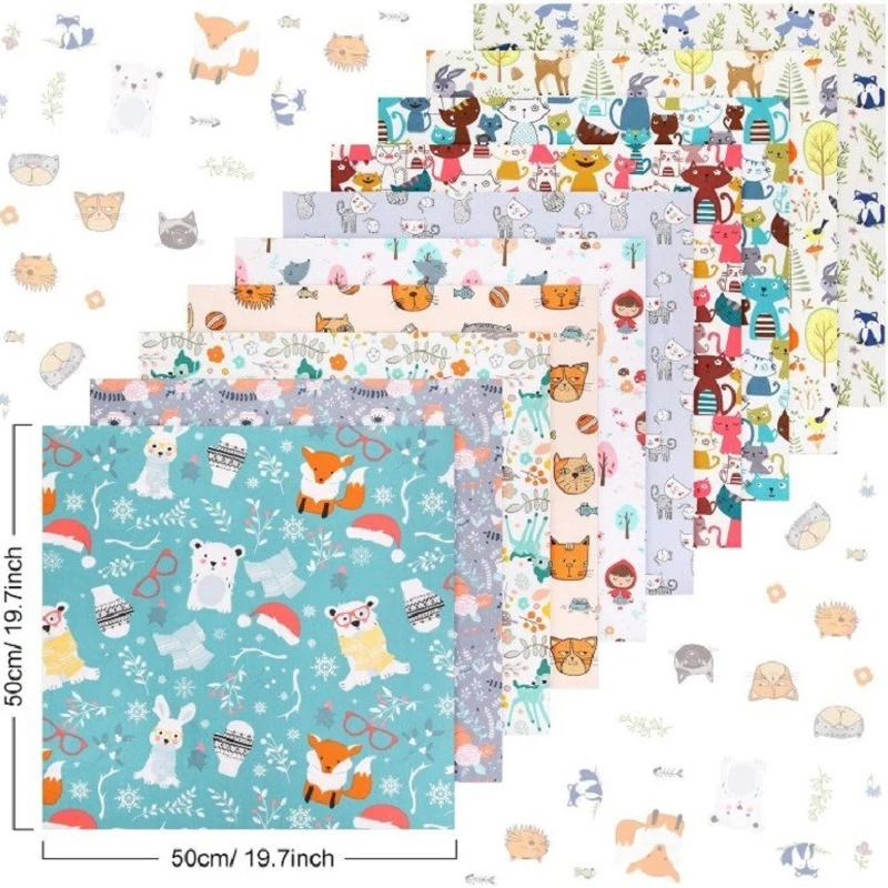 

Cartoon Twill Printed Fabric Handmade Diy Collage Cloth Group Children's Bed Fabricfabric