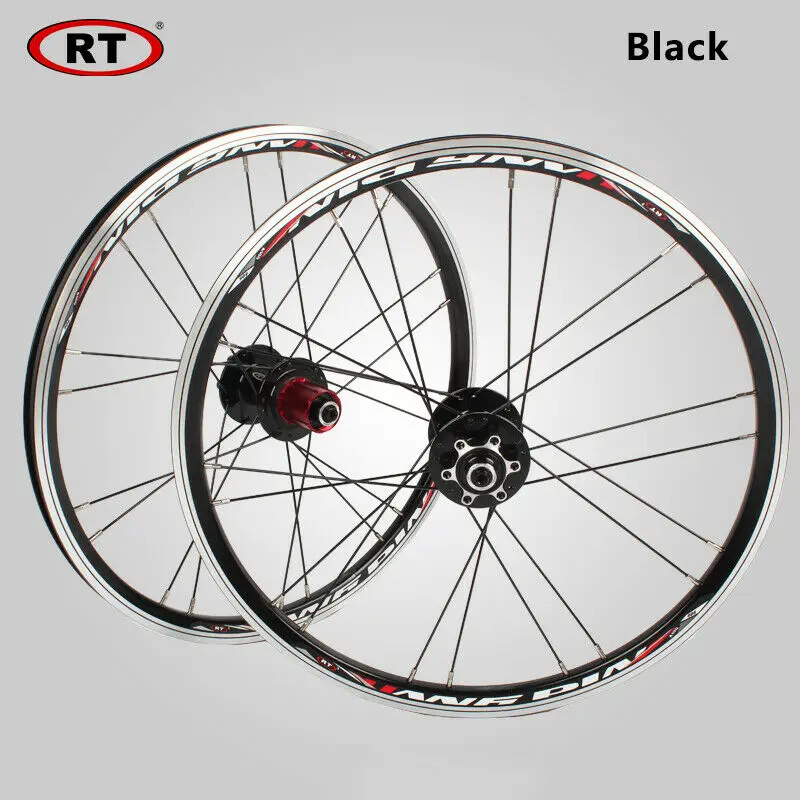 406-Black BMX/Складные 2" колеса для велосипеда Передняя Задняя колесная пара велосипеда 100/135 мм V& дисковые тормоза 451/406 7-10s алюминиевые диски для велосипеда - Цвет: 406-Black