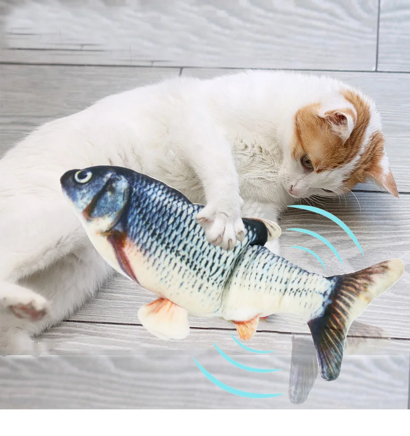 Товары для домашних животных улучшенная Новая электрическая имитация рыбы бьет