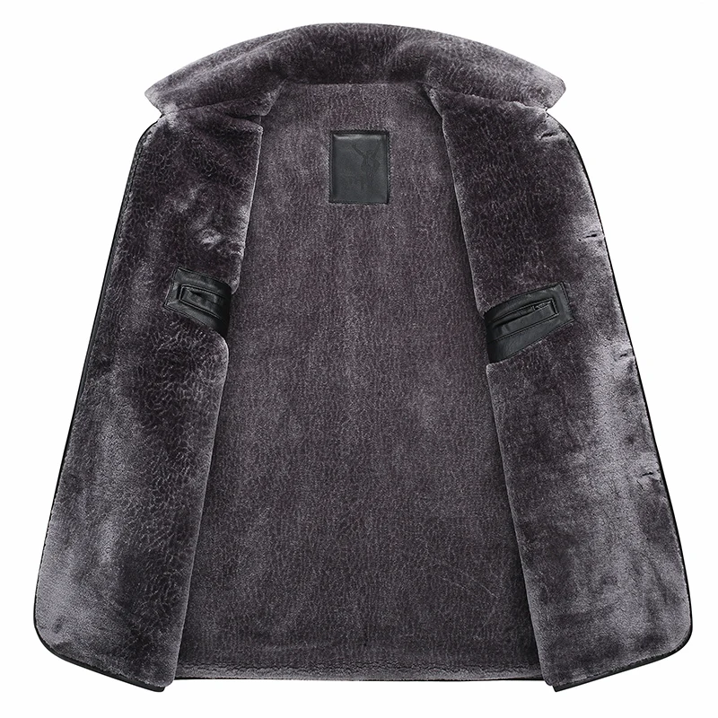 Большого размера плюс 8XL 7XL 6XL 5XL в новом стиле из овечьей кожи пальто для мужчин