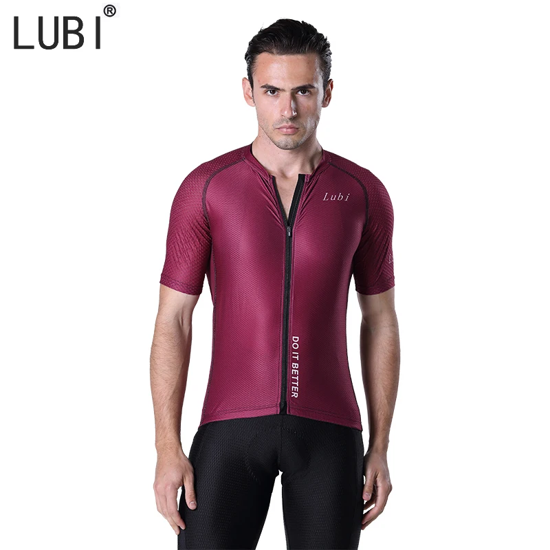 

Веломайка LUBI Pro мужская с коротким рукавом, дышащая рубашка для езды на велосипеде, топ для триатлона, летняя спортивная одежда