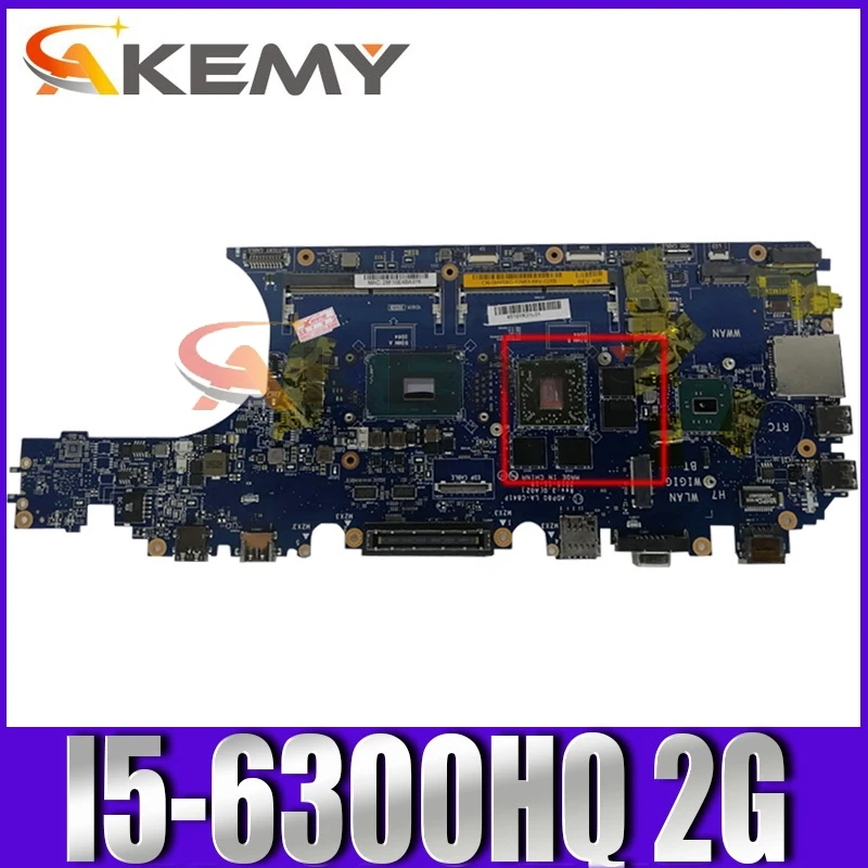 

Original Laptop motherboard For DELL Precision 3510 I5-6300HQ ADP80 LA-C841P 0GPDT3 CN-0GPDT3 SR2FP 216-0866020 2G Mainboard