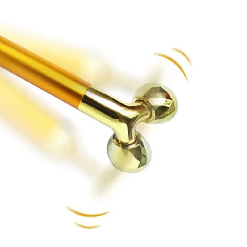 Новый Электрический 24k Золотые прутки роликовый массажер для дома подтяжки лица