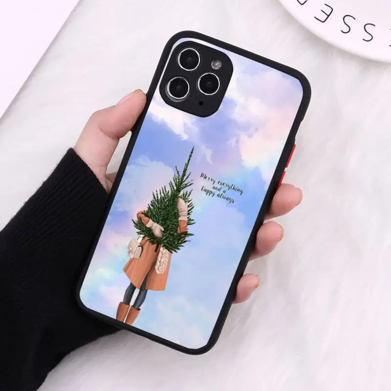 

girl Queen Mom baby sky Phone Case For iPhone 12 11 Mini Pro XR XS Max 7 8 Plus X Matte transparent Cover
